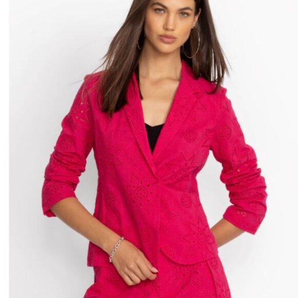 NWT Johnny Was Biya JWLA Workshop Joanna Blazer Jacket Embroidered Love Pot M